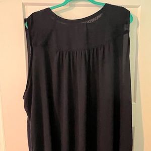 3X Navy Loft Sleeveless Blouse